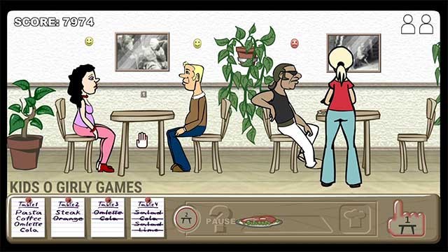 The Waitress là một trò chơi mô phỏng arcade cổ điển rất được yêu thích