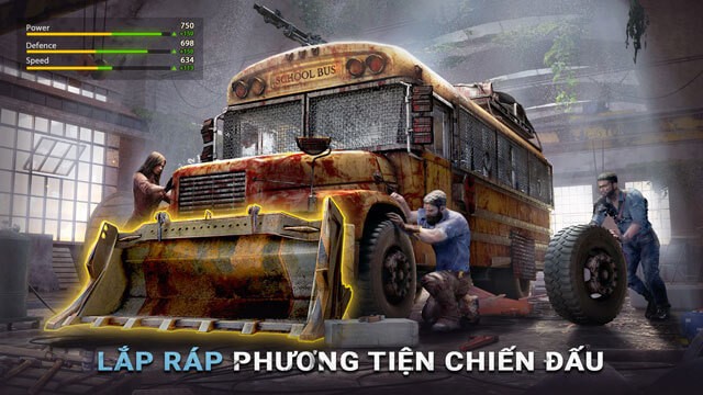 Các nhân vật có thể lắp ráp phương tiện chiến đấu