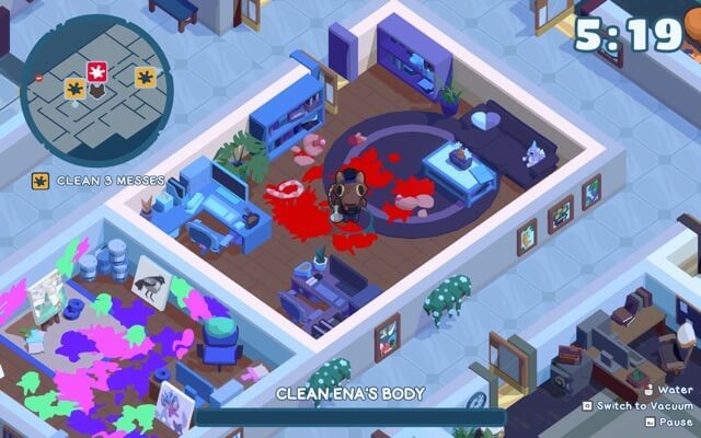 Trong game The WereCleaner, bạn ngày, bạn là một nhân viên dọn dẹp