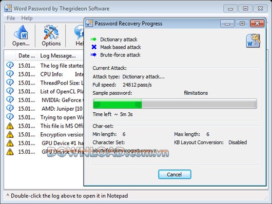 Thegrideon Word Password Recovery