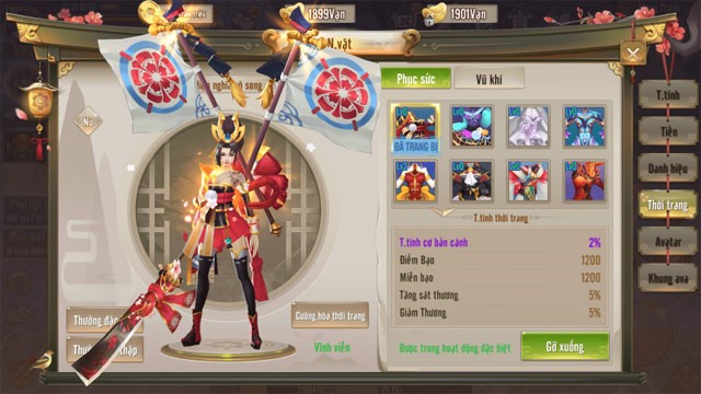 Cường Hóa Thời Trang cho nhân vật