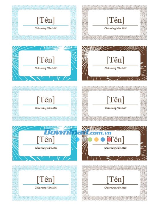 Thiệp địa điểm tiệc Năm Mới