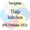 Thiệp kiểu hoa chủ đề nghĩ về bạn - Template