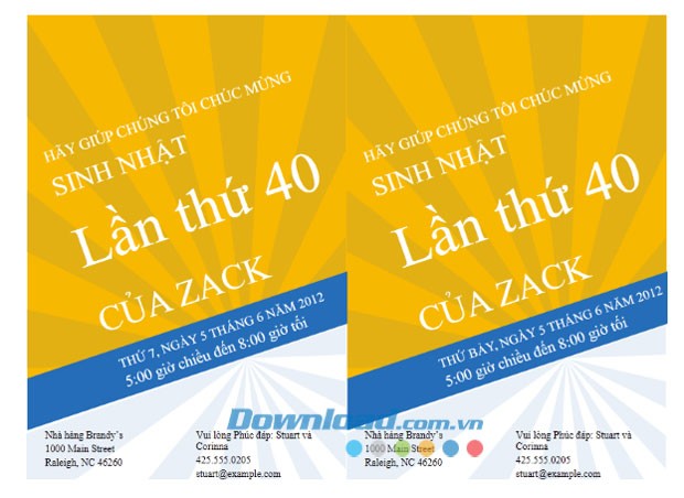 Thiệp mời sinh nhật