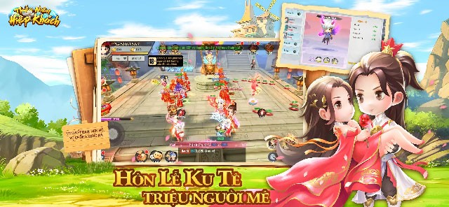 Tổ chức hôn lễ, mọi người cùng chúc phúc