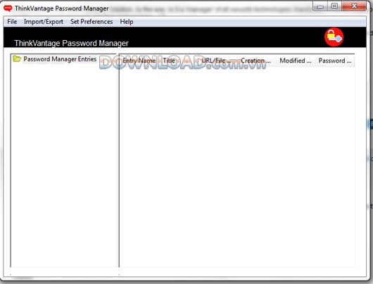 ThinkVantage Password Manager