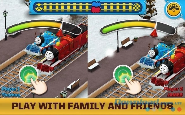 Tham gia cuộc đua xe lửa đồ chơi vui nhộn