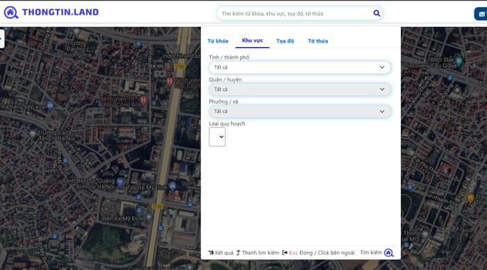 Tìm kiếm và tra cứu thông tin quy hoạch Bất động sản