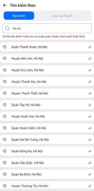 Tra cứu thông tin quy hoạch của nhiều tỉnh, thành