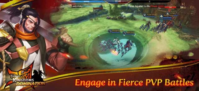 Tham gia các trận chiến PVP dữ dội trong Three Kingdoms Domination