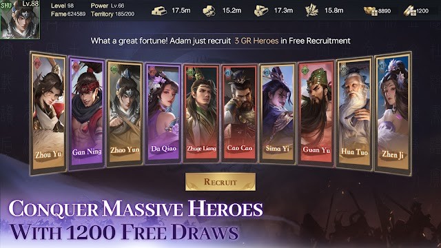 Dẫn dắt một lượng lớn anh hùng với 1200 lần rút