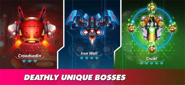 Đối đầu với những tên trùm vô cùng hùng mạnh trong Thunder Fighter Squadron