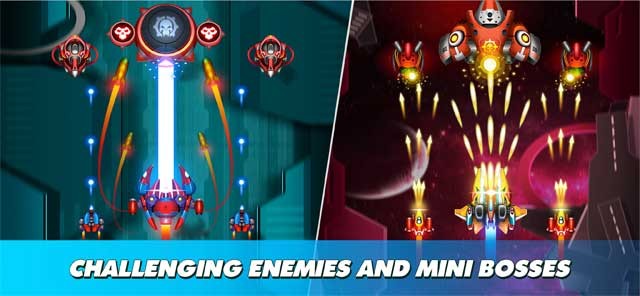 Thu thập xu và power-up để tăng cường sức mạnh và nâng cấp máy bay chiến đấu