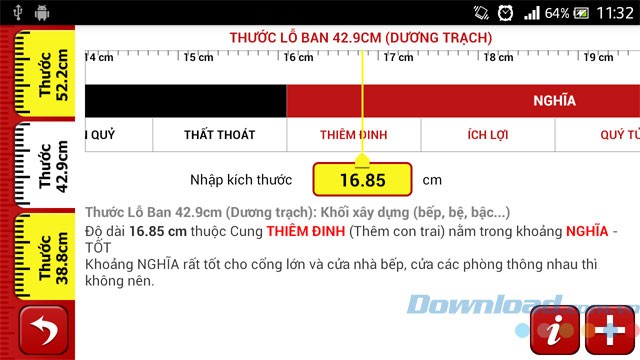 Có 3 loại thước khác nhau