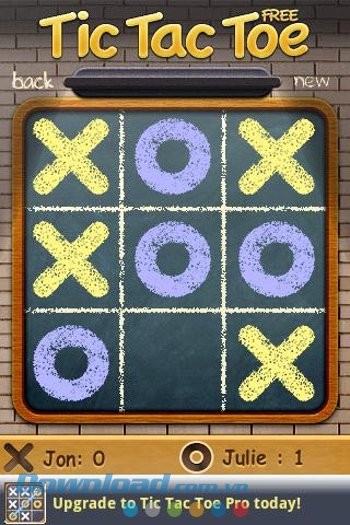 Tic Tac Toe Free sở hữu lối chơi quen thuộc