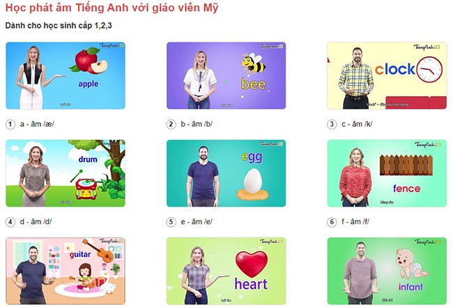 Học tiếng Anh trực tuyến - TiengAnh123