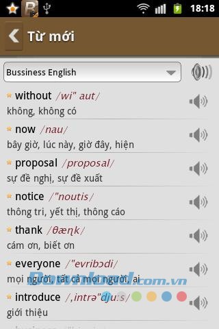 Tieng Anh giao tiep thuong mai for Android