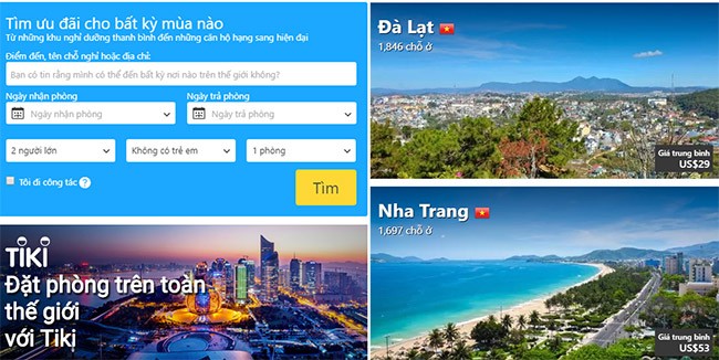 Danh mục mua sắm trên Tiki