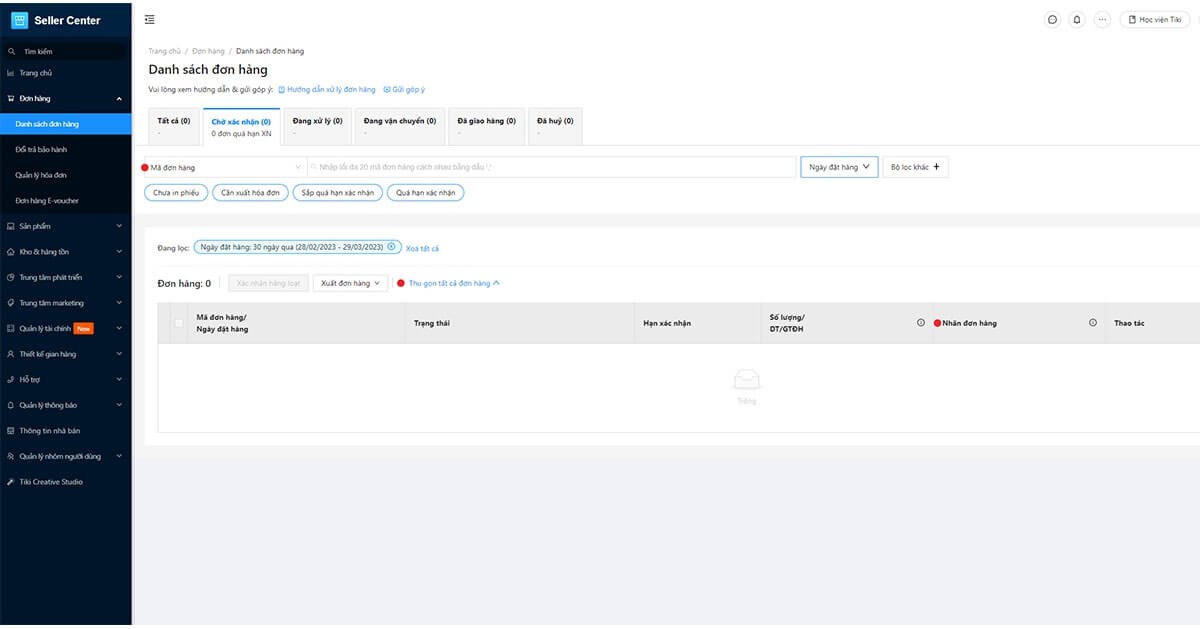 Hỗ trợ quản lý tất cả các đơn hàng từ khách hàng