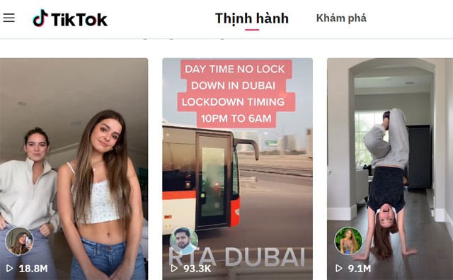Khám phá video thịnh hành trên TikTok web