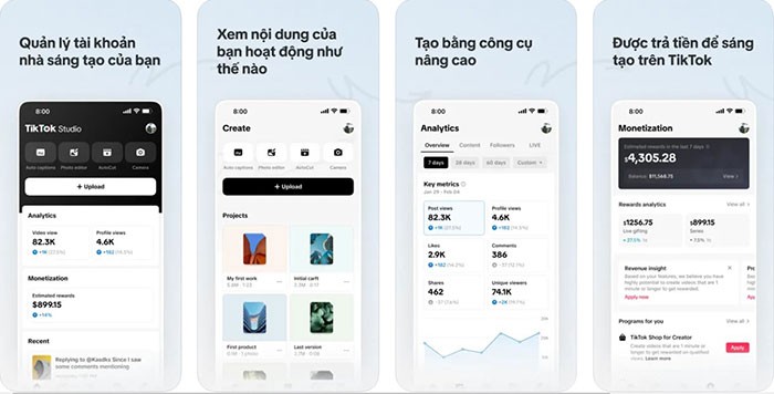 TikTok Studio là ứng dụng sáng tạo và quản lý nội dung dành cho nhà sáng tạo nội dung trên TikTok ở cùng một nơi.