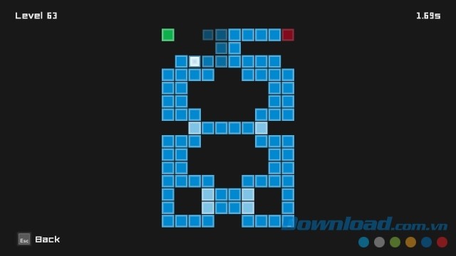 Di chuyển quét qua các ô vuông trong game trí tuệ mới Tiles cho máy tính, Mac và Linux