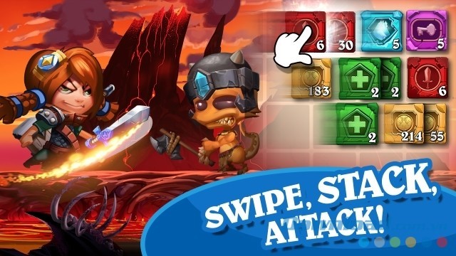 Liên tục tấn công trong game phiêu lưu miễn phí Tiles & Tales cho máy tính