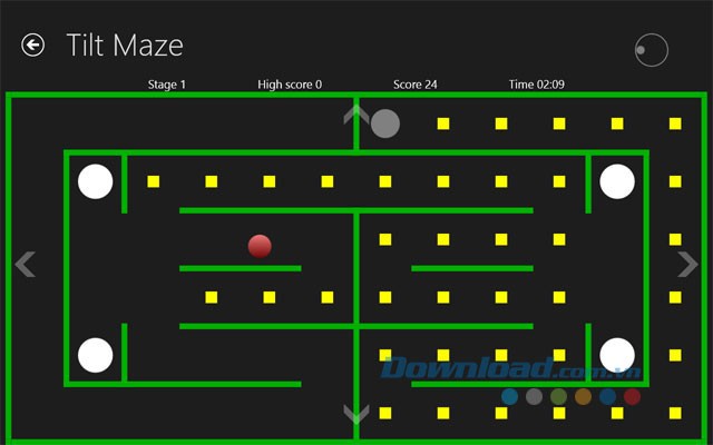 Giao diện game Tilt Maze cho Windows 8