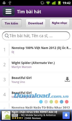 Tìm bài hát for Android