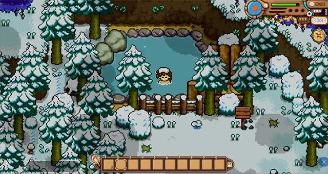 Game có nhiều hoạt động hấp dẫn: trồng trọt, tắm hồ, thu thập tài nguyên,...