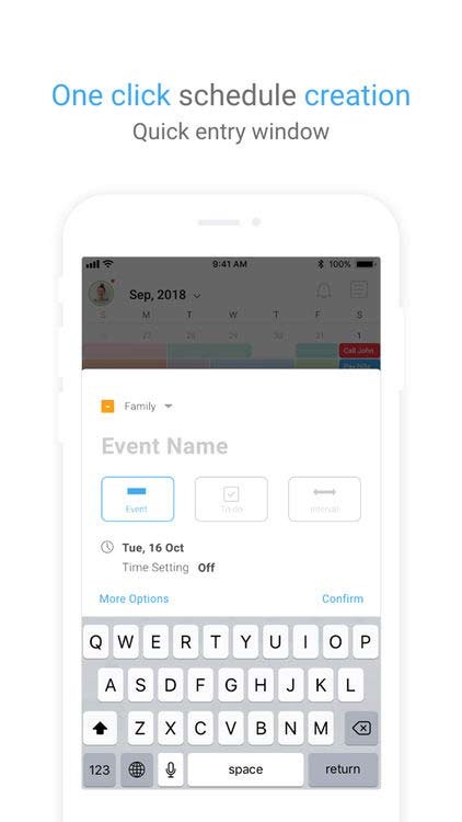 Tạo kế hoạch với thao tác một chạm đơn giản