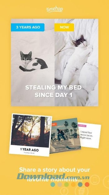 Chia sẻ ảnh với Timehop