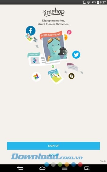 Kết nối Facebook với Timehop