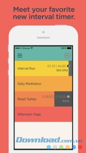 Timerlist cho iOS ứng dụng hẹn giờ