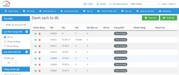 Quản lý tủ đồ