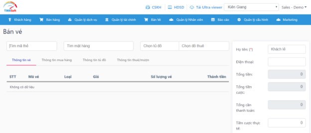 Chức năng bán vé