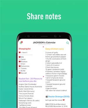 Chia sẻ ghi chú với các thành viên trong nhóm kế hoạch