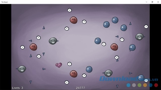 Né tránh vô số chướng ngại vật cực kỳ nguy hiểm trong game vui Tin Heart cho máy tính