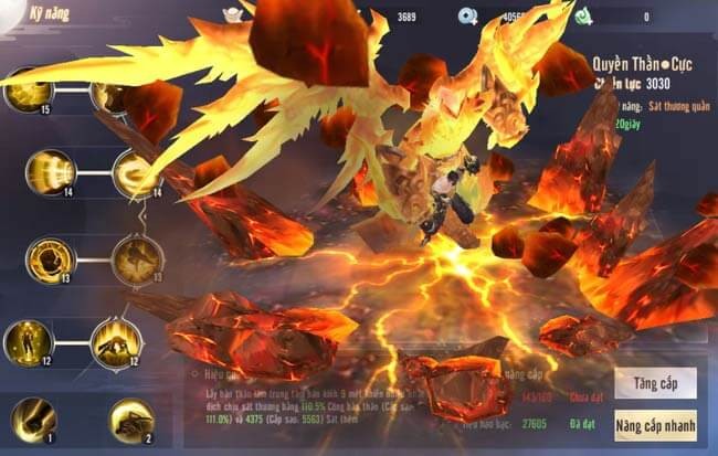 Nâng cấp nhân vật trong Tinh Vân Kiếm