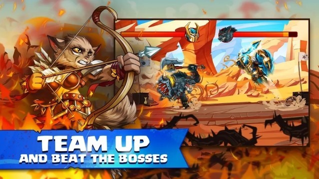 Thành lập liên minh và đánh bại boss trong Tiny Gladiators 2