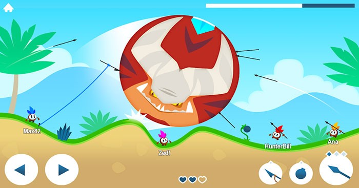 Cùng những người chơi khác săn quái vật trong game Tiny Hunters