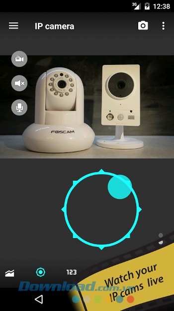 Màn hình điều khiển của TinyCam Monitor FREE