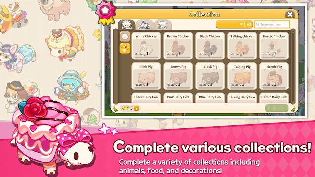 Hoàn thành các bộ sưu tập động vật khác nhau trong game TinyFarm: REMASTERED