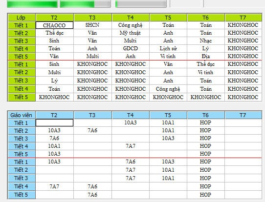 Xem thời khóa biểu