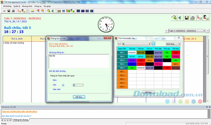 Giao diện chính của TKB Management Viewer