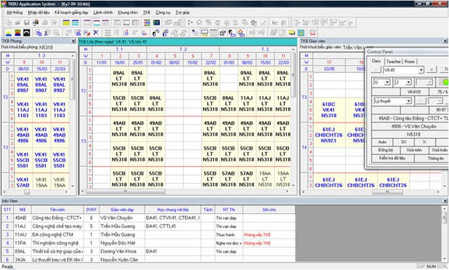 TKBU - Phần mềm xếp thời khóa biểu cho khối Đại học, Cao đẳng