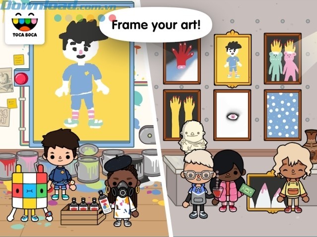 Vẽ tranh, tự do sáng tạo ra các tác phẩm nghệ thuật độc đáo