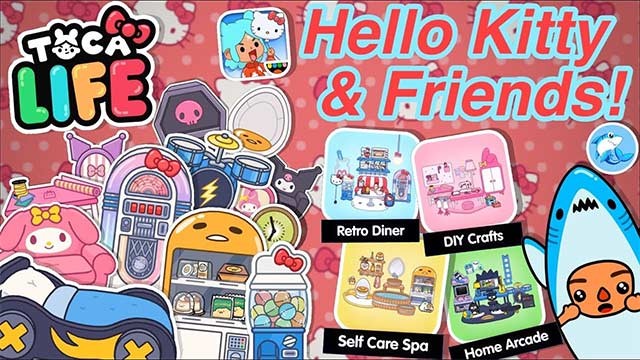 Gói nội dung Hello Kitty and Friends đã trở lại thế giới Toca Life World trong thời gian giới hạn
