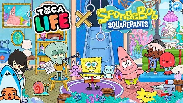 Gói nội thất SpongeBob SquarePants Furniture Pack giúp bạn trang hoàng thế giới Toca Life World sáng tạo