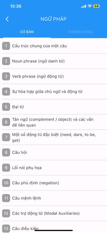 Hệ thống ngữ pháp